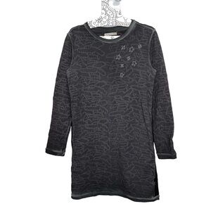 Blue Rebel Amsterdam Distressed Tunic Side Stripe Shirt